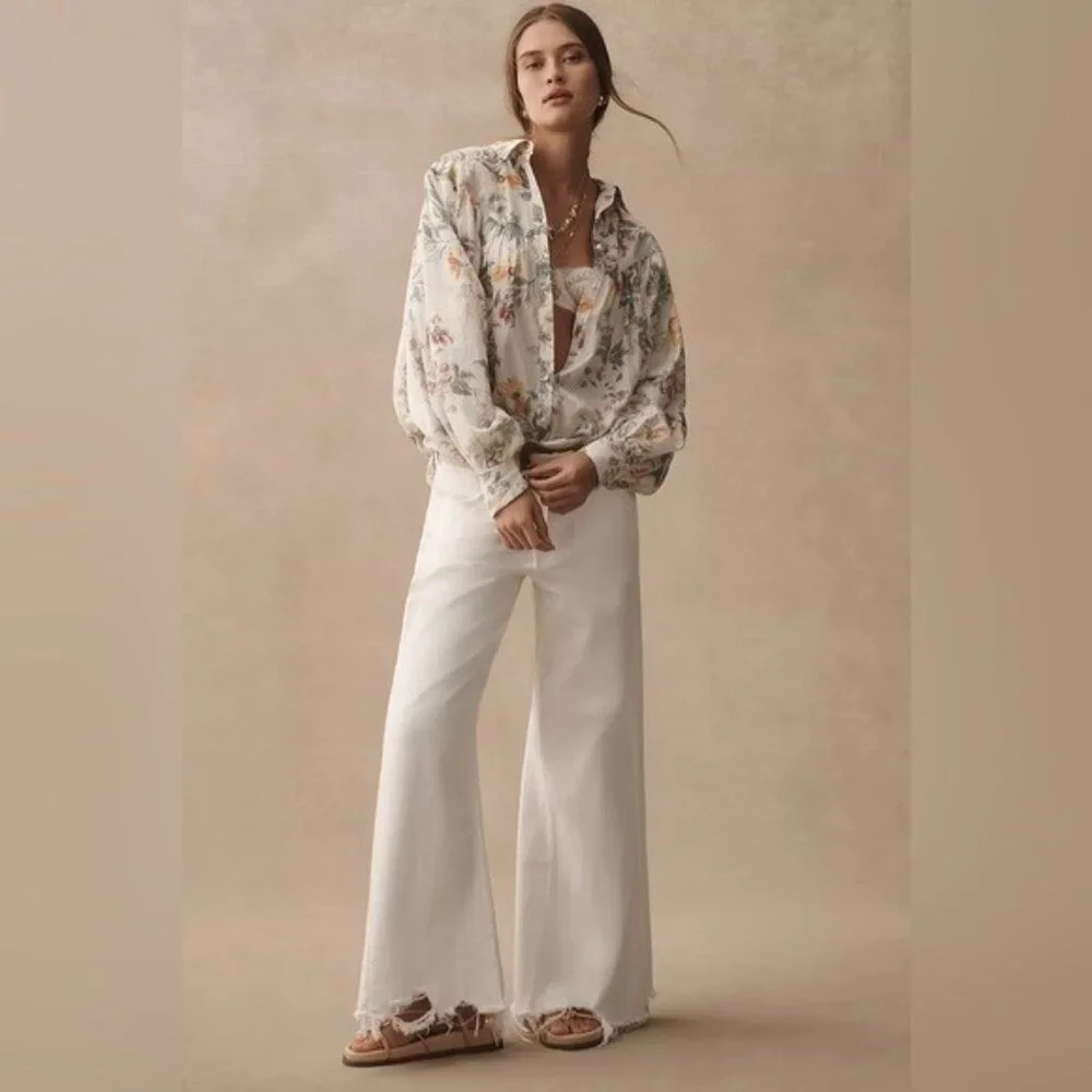 NWT Size XSP (P2P 25") - Anthropologie Pilcro Batwing Yoke Blouse (NWT US$ 118) - Picture 5 of 16